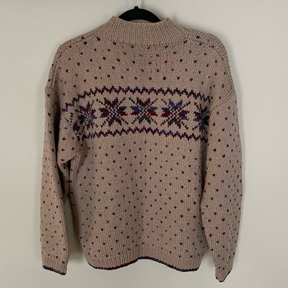 FAIR Isle Hand Knit Tan Sweater - Picture 2 of 10